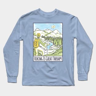 hiking is a therapy Long Sleeve T-Shirt